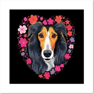 Borzoi Valentine Day Posters and Art